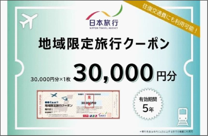 【どこでも納税限定】福岡県福岡市 日本旅行 地域限定旅行クーポン30,000円分(発券なし)WEBサイト内