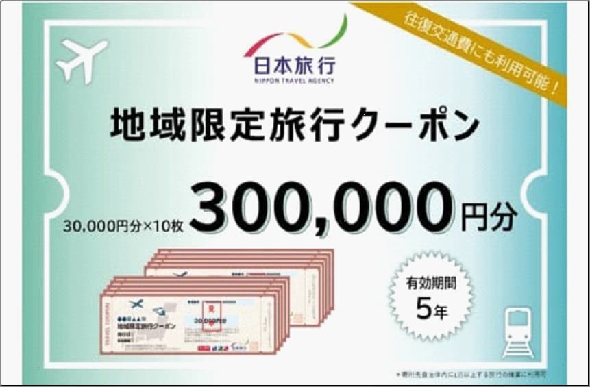 【どこでも納税限定】福岡県福岡市 日本旅行 地域限定旅行クーポン300,000円分(発券なし)WEBサイト内